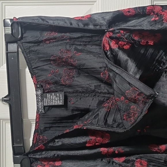 rampage black floral flower pleated midi skirt - Picture 6 of 7